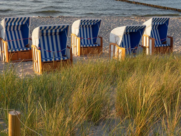 Coucher Soleil Sur Plage Zingst — Photo