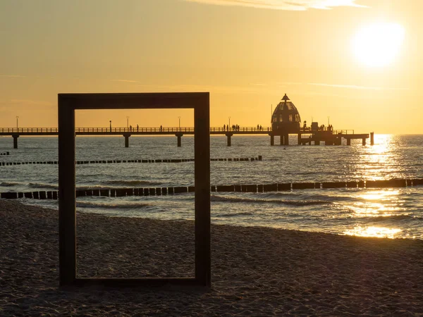 Sundown Beach Zingst — Stock Photo, Image