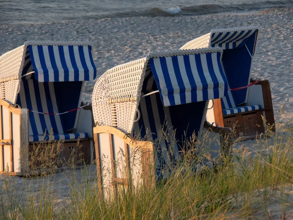 Tramonto Alla Spiaggia Zingst — Foto Stock