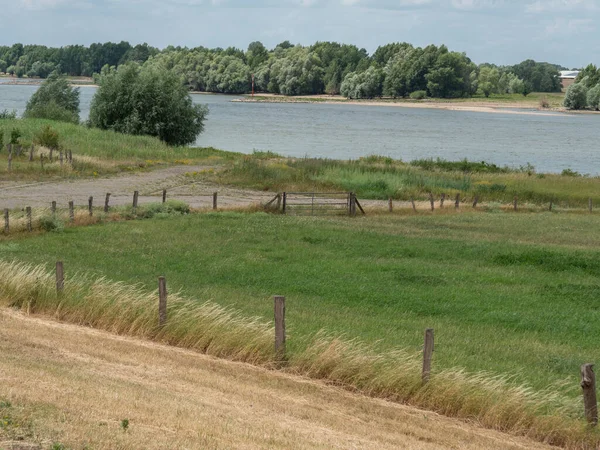 Staden Wesel Och Floden Rhine Tyskland — Stockfoto