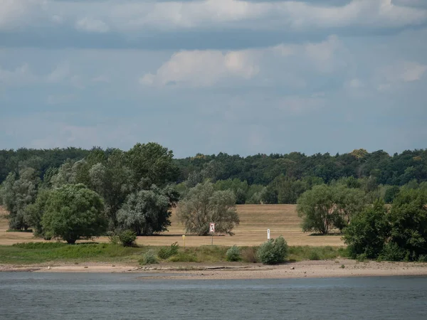 Πόλη Του Wesel Και Ποταμός Ρινόκερος Στη Γερμανία — Φωτογραφία Αρχείου