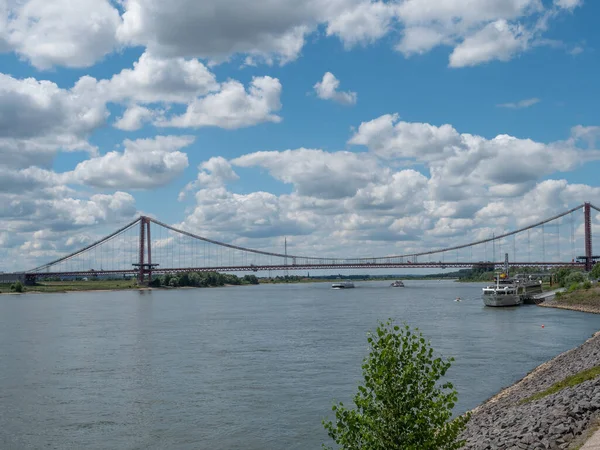 Rzeka Rhine Miasto Emmerich Niemczech — Zdjęcie stockowe