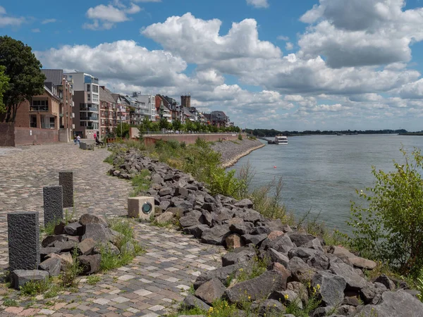 Floden Rhine Och Staden Emmerich Tyskland — Stockfoto