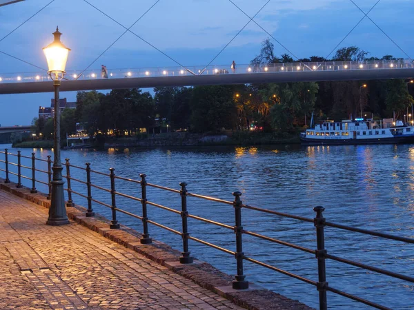 the city of maastrich at the river maas in the netherlands