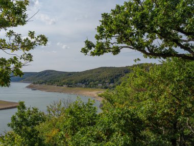 Waldeck şehri ve Almanya 'daki edersee