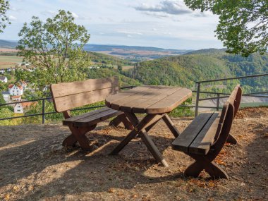 Waldeck şehri ve Almanya 'daki edersee