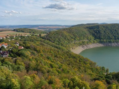 Waldeck şehri ve Almanya 'daki edersee