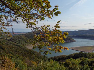 Waldeck şehri ve Almanya 'daki edersee