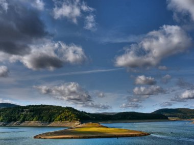 Waldeck şehri ve Almanya 'daki edersee