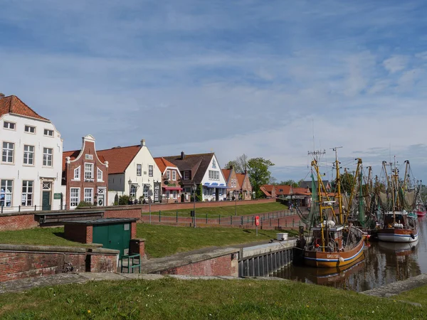 Greetsiel Vid Den Tyska Nordsjökusten — Stockfoto