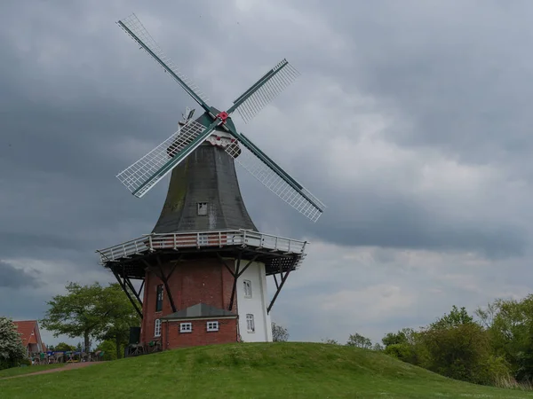 Greetsiel Στη Γερμανική Ακτή Της Βόρειας Θάλασσας — Φωτογραφία Αρχείου