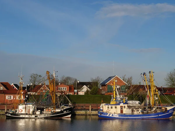 Greetsiel Német Északi Tenger Partján — Stock Fotó