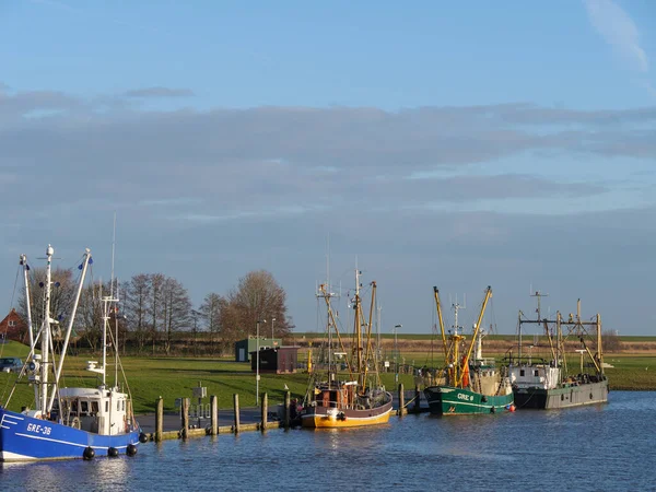 Greetsiel Vid Den Tyska Nordsjökusten — Stockfoto