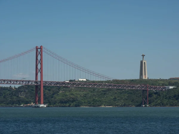 Λισαβόνα Στον Ποταμό Tagus Στην Πορτογαλία — Φωτογραφία Αρχείου