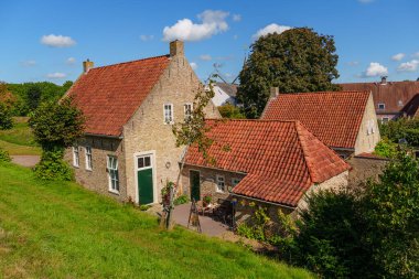 Hollanda 'nın tarihi Bourtange köyü.