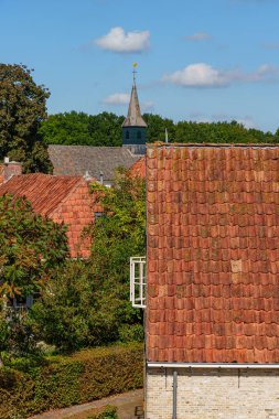 Hollanda 'nın tarihi Bourtange köyü.