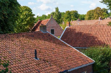 Hollanda 'nın tarihi Bourtange köyü.