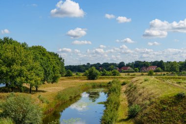 Hollanda 'nın tarihi Bourtange köyü.