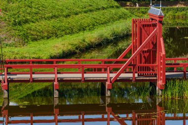Hollanda 'nın tarihi Bourtange köyü.