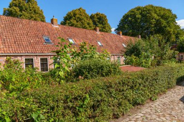 Hollanda 'nın tarihi Bourtange köyü.