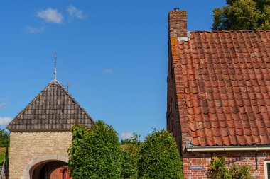 Hollanda 'nın tarihi Bourtange köyü.