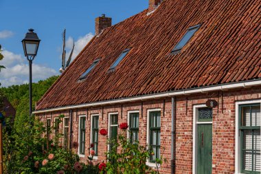 Hollanda 'nın tarihi Bourtange köyü.