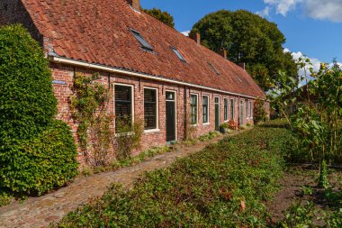 Hollanda 'nın tarihi Bourtange köyü.