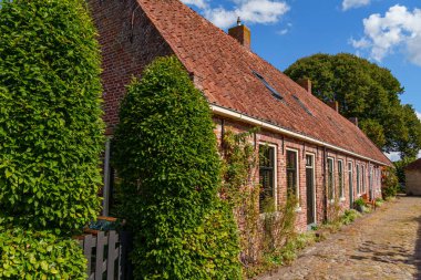 Hollanda 'nın tarihi Bourtange köyü.