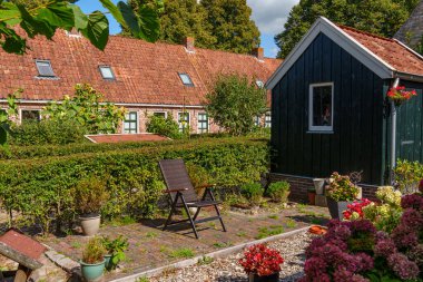 Hollanda 'nın tarihi Bourtange köyü.