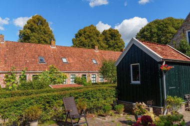 Hollanda 'nın tarihi Bourtange köyü.