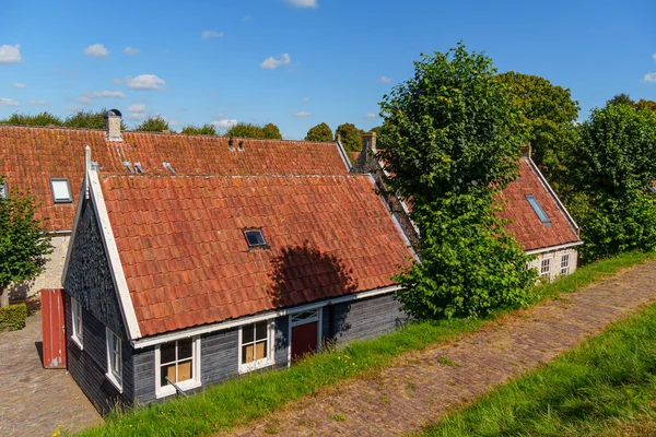 Hollanda 'nın tarihi Bourtange köyü.