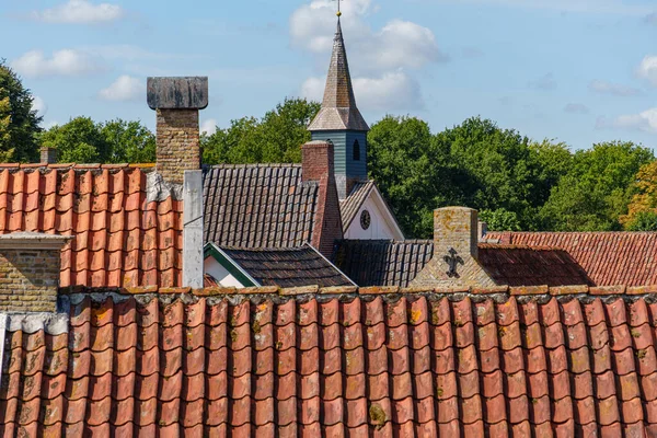 Hollanda 'nın tarihi Bourtange köyü.