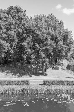 Hollanda 'nın tarihi Bourtange köyü.