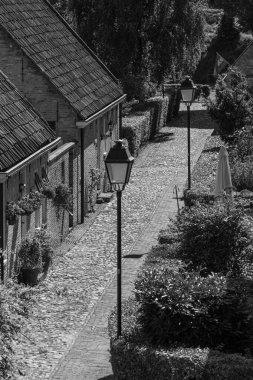 Hollanda 'nın tarihi Bourtange köyü.