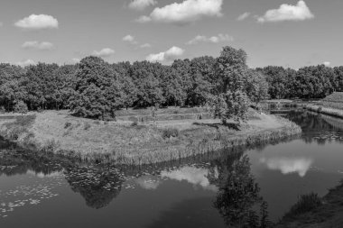 Hollanda 'nın tarihi Bourtange köyü.