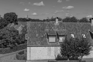 Hollanda 'nın tarihi Bourtange köyü.