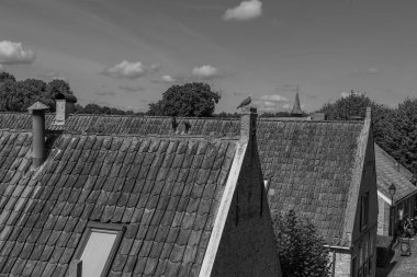 Hollanda 'nın tarihi Bourtange köyü.