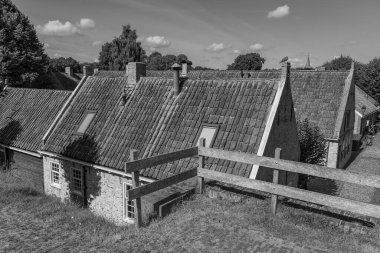 Hollanda 'nın tarihi Bourtange köyü.