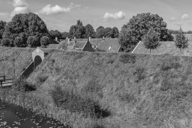 Hollanda 'nın tarihi Bourtange köyü.