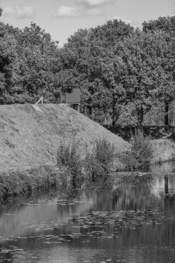 Hollanda 'nın tarihi Bourtange köyü.