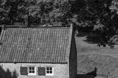 Hollanda 'nın tarihi Bourtange köyü.