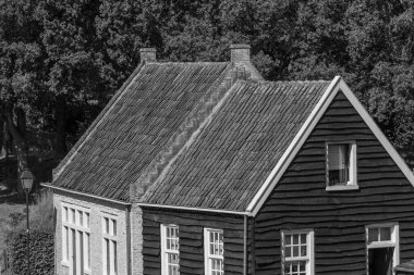 Hollanda 'nın tarihi Bourtange köyü.