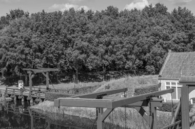 Hollanda 'nın tarihi Bourtange köyü.