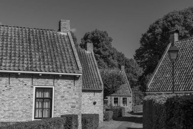 Hollanda 'nın tarihi Bourtange köyü.