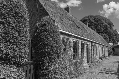 Hollanda 'nın tarihi Bourtange köyü.