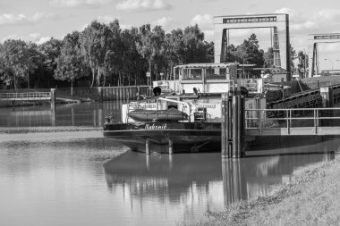 Papenburg Almanya 'daki ems nehrinde.