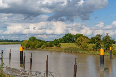 Papenburg Almanya 'daki ems nehrinde.