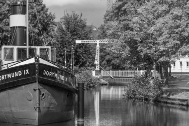 Papenburg Almanya 'daki ems nehrinde.