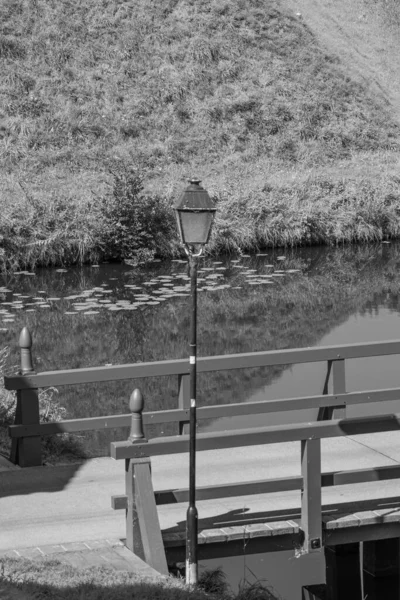 Hollanda 'nın tarihi Bourtange köyü.