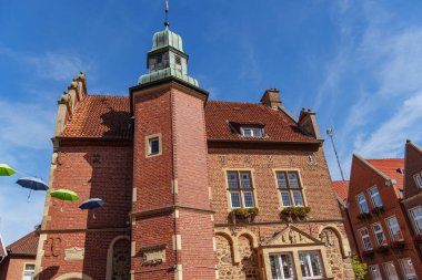 Almanya Emsland 'daki Em Nehri' nde.